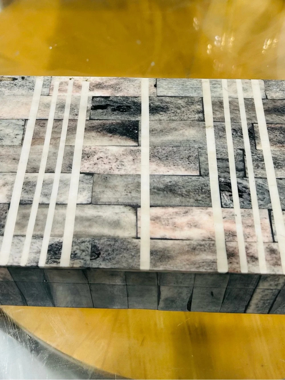 Gray Bone Marble Pattern Decorative Box - Home Decor & Organization